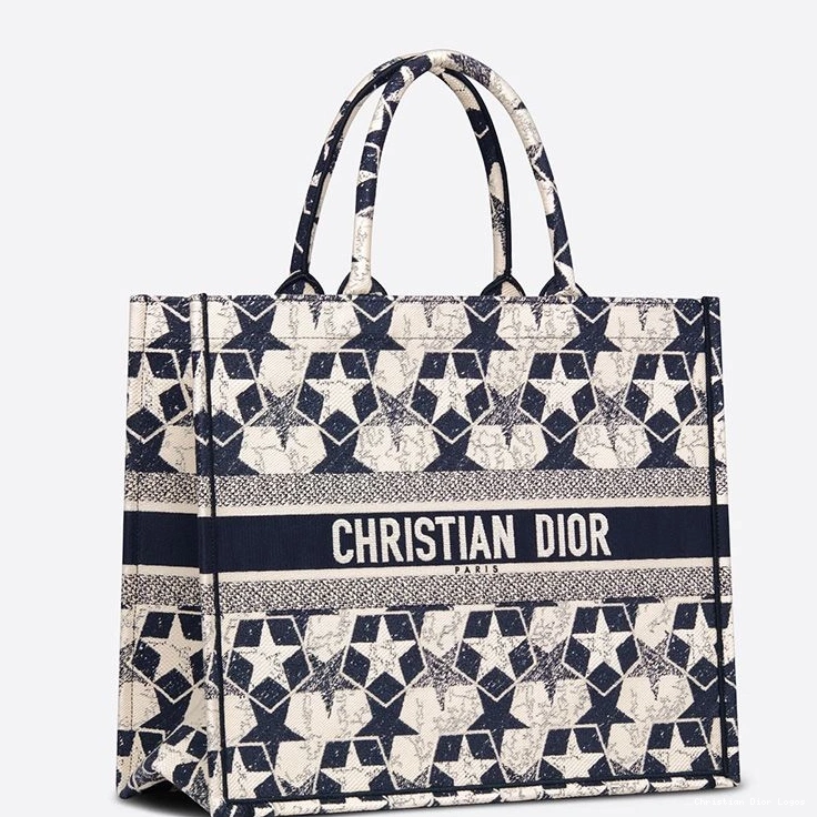 Cheap Tote Blue White Etoile Motif Canvas Dior Book 0806 Luxury